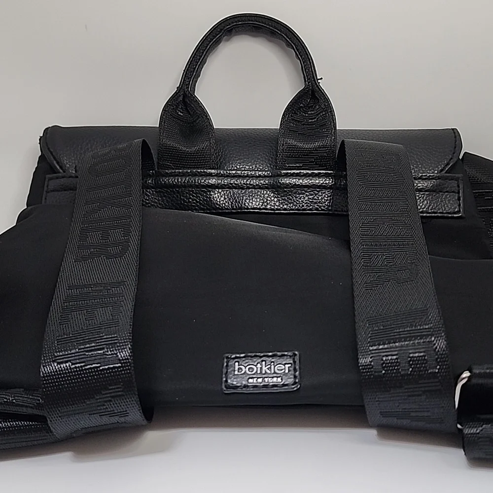 Botkier New York Trigger Mini Nylon Backpack Handbag, Faux Leather Upper